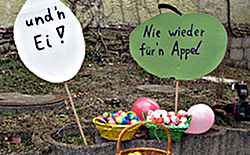 Streikplakate: Nie wieder für'n Appel und 'n Ei!